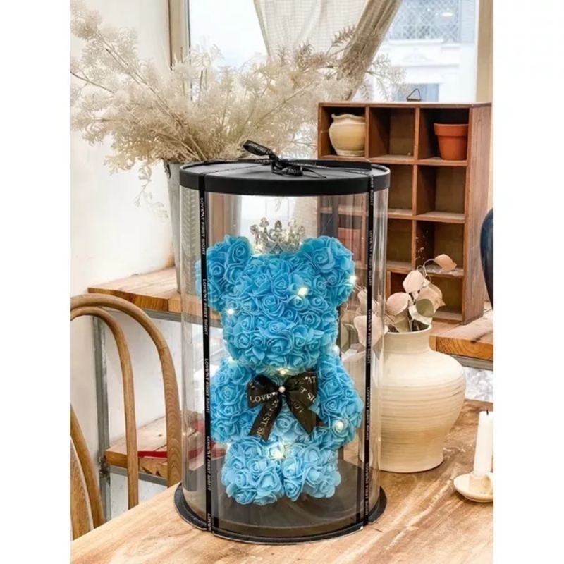 Hộp mica trụ tròn 4 tầng đựng bánh kem, hoa, quà tặng