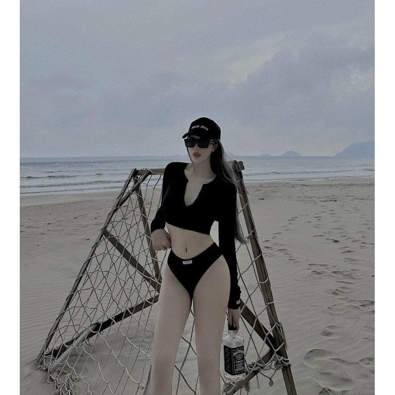 Set bikini tay dài đi biển-Komistore