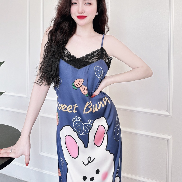 [Mã BMLT30 giảm đến 30K đơn 299K] Váy Ngủ Nữ Lụa SOJUN Chất Latin In 3D Xẻ Tà Dưới 65 Ký | BigBuy360 - bigbuy360.vn