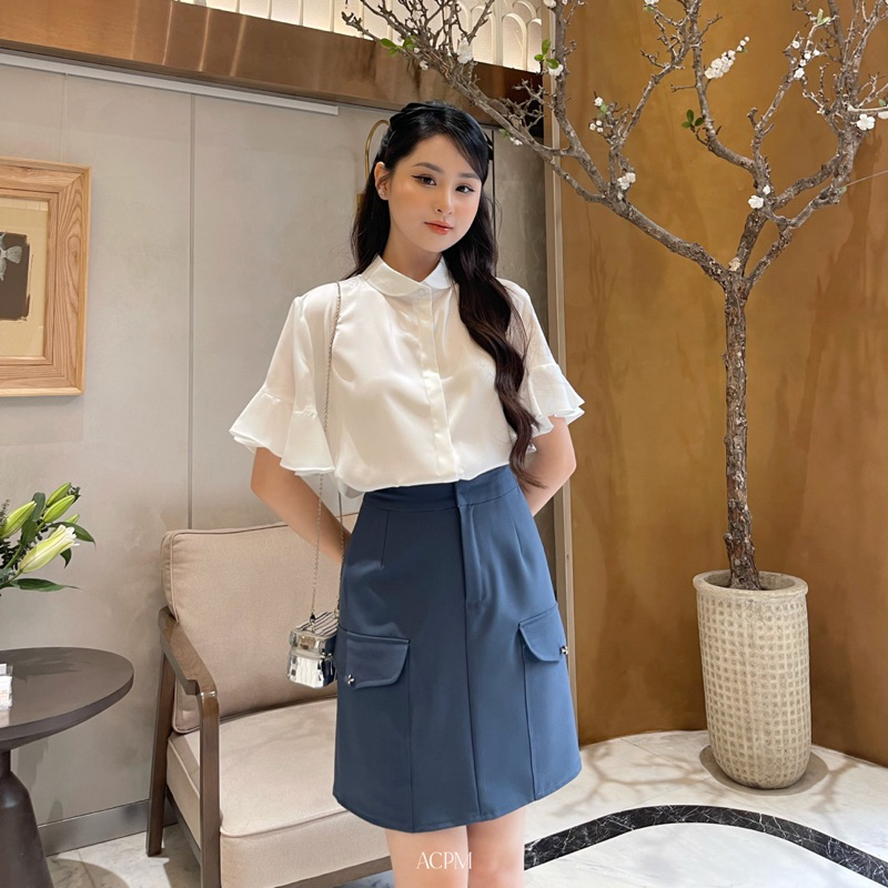 Perrin Skirt/ Chân váy đáp túi trang trí