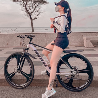 Xe đạp ngoài trời MINGU TUEHAN có giảm sốc, kèm chắn bùn, còi, đèn phản quang bánh 26inch, 21 tốc độ