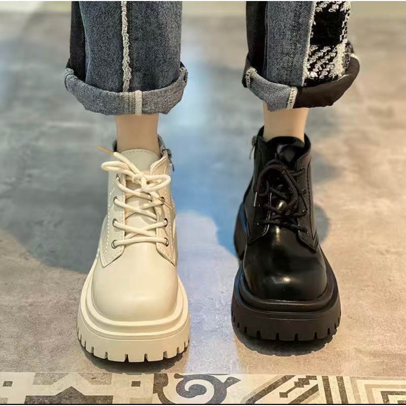 Boot nữ phong cách dây xích ngọc