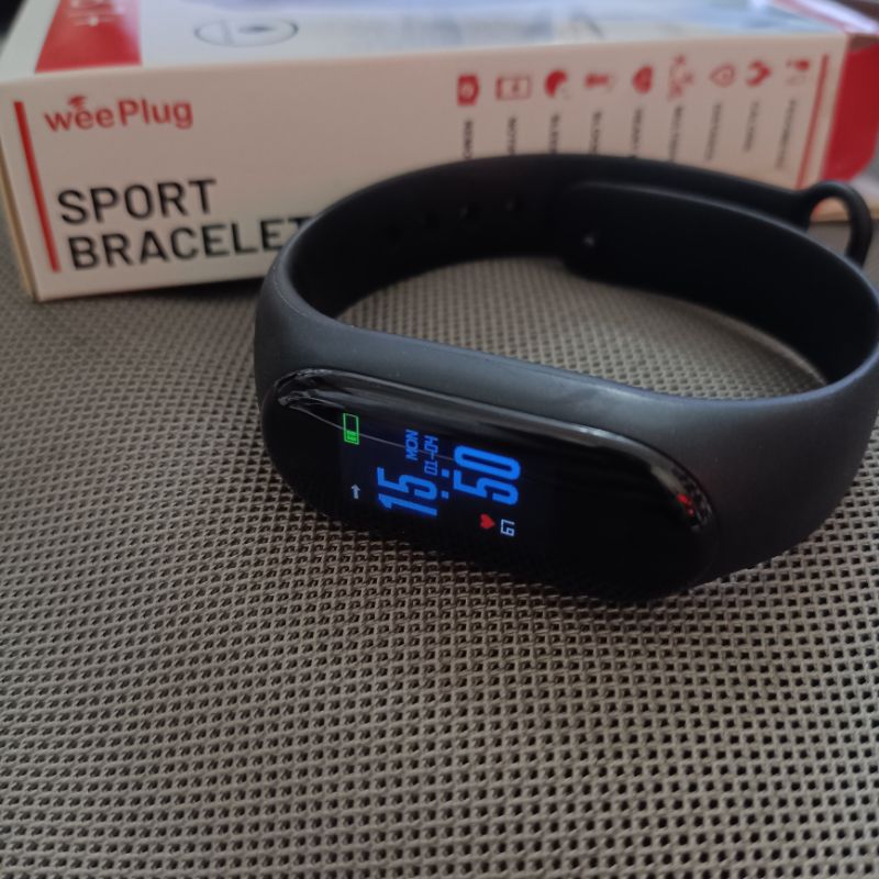 Đồng hồ thông minh Wee Plug SB7+ của Pháp vòng đeo tay sức khỏe thể thao đo bước chân, nhịp tim, đo calo giảm cân