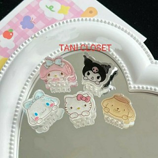 Kẹp tóc mái mini sanrio kim tuyến lấp lánh