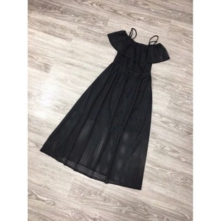 Váy đầm maxi ren trễ vai, bẹt vai