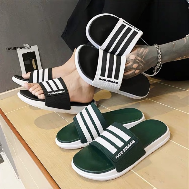 Dép nam quai ngang Cao Cấp - Dép nam đế cao bản mới chống trơn trượt