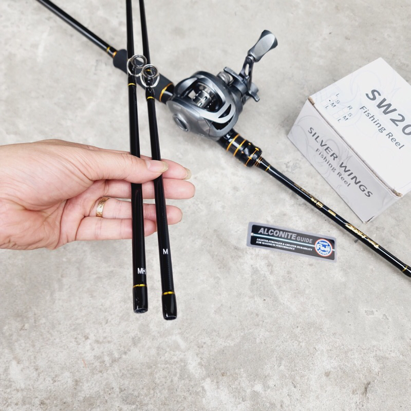 Bộ cần lure Bóng Đêm FishingFans 2 ngọn M/MH (kèm máy SW siêu mượt )