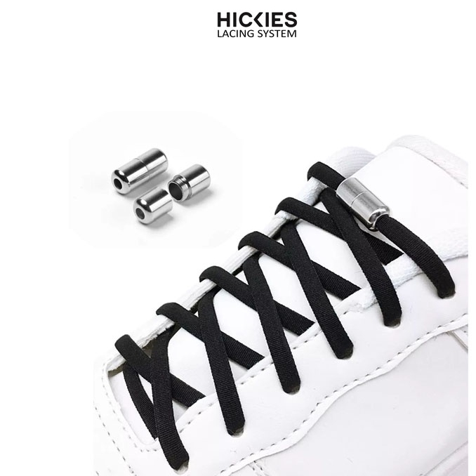 Sét 2 dây giày Voal + 2 khóa kim loại cho giày thể thao, HICKIES LACING SYSTEM phong cách thời trang