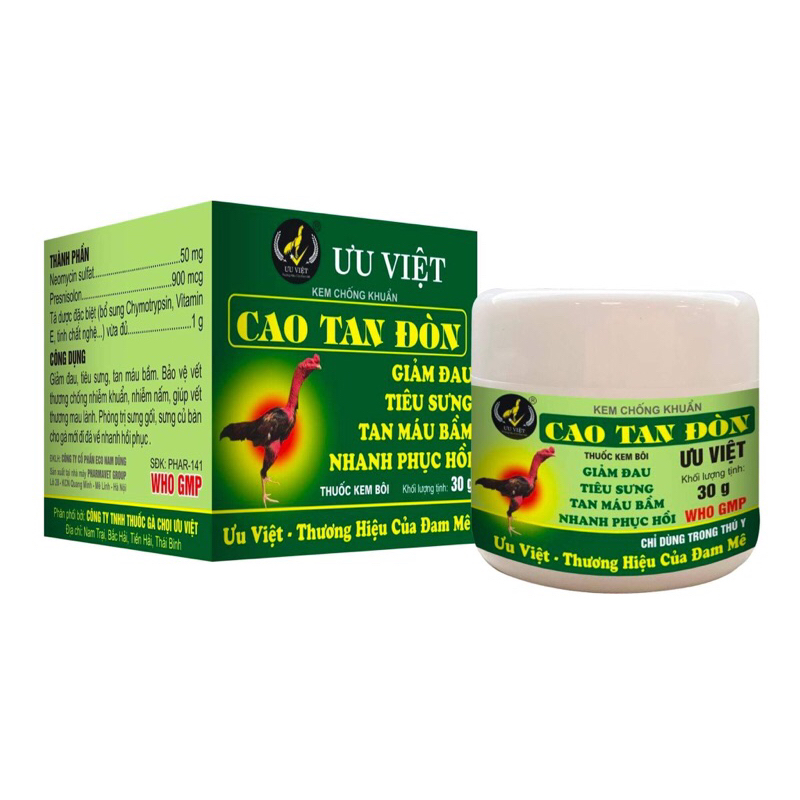 Cao tan đòn ưu việt tặng đôi bao mỏ