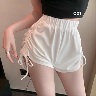 Quần đùi nữ rút dây 2 bên chất gân tăm xịn Q01