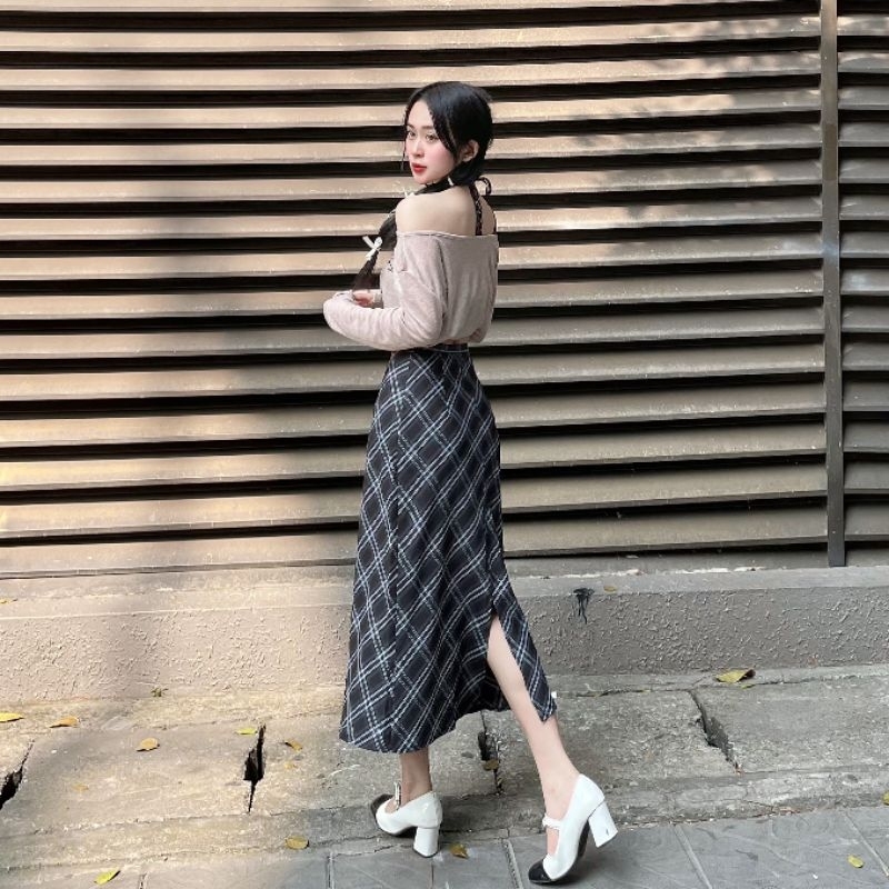 Rachel skirt chân váy kẻ dáng lơi