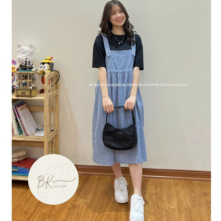 Váy Bầu Yếm Công Sở Mùa Hè Thiết Kế Lịch Sự Dễ Thương Đầm Bầu Đi Làm Dự Tiệc - bauxinh