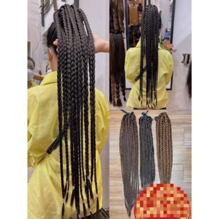  Tóc giả cột tết rít sợi nhỏ dài 7-9tat 