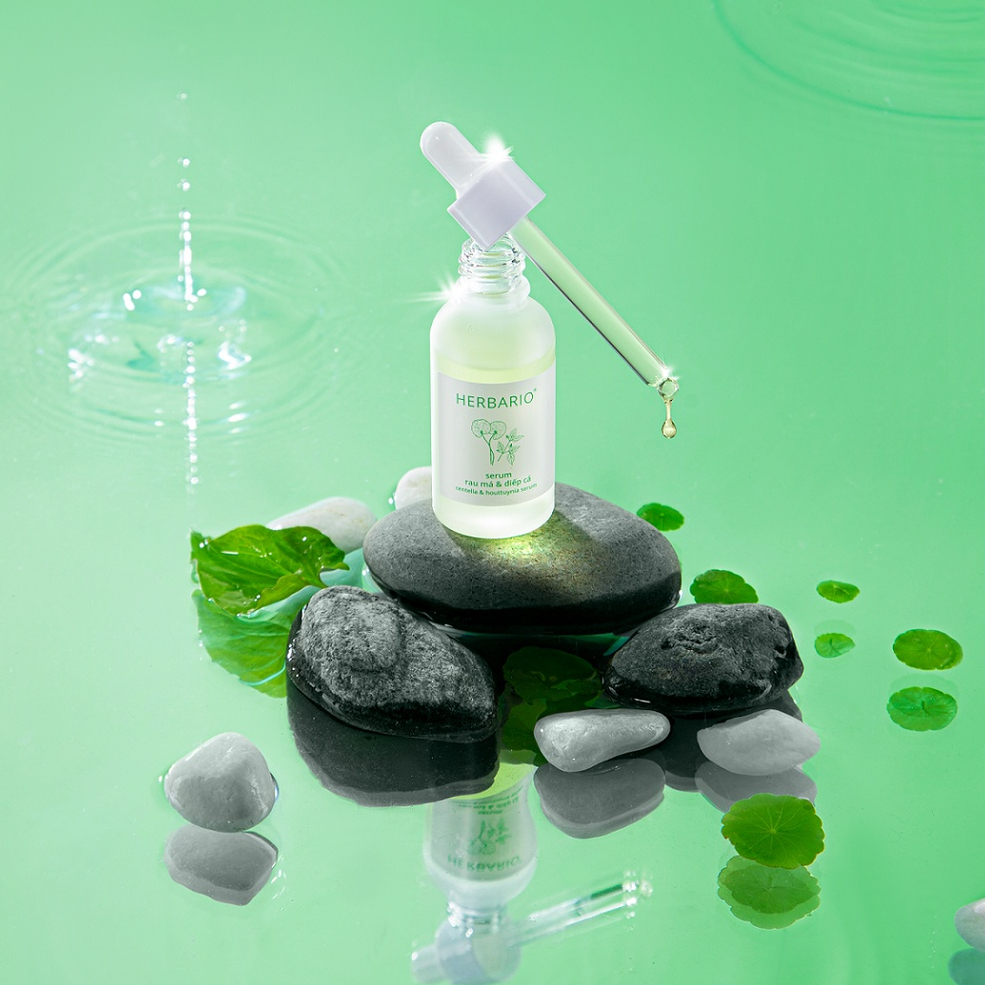 Serum sạch mụn sáng da từ rau má diếp cá Herbario 30ml - Herbario Thuần Chay