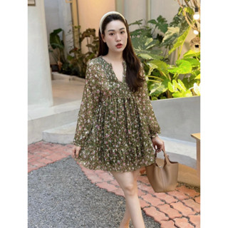 Đầm Dây Baby Doll Hoa Nhí Váy Midi Dáng Xoè Zara Hàng TQXK