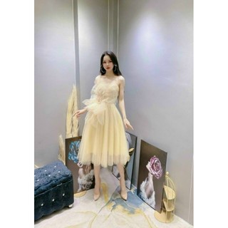 ĐẦM XÒE HOA EO ĐÍNH ĐÁ