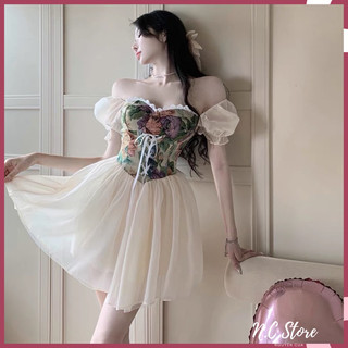 Đầm Retro Yếm Sơn Mài Công Chúa Đầm Xoè Cực Xinh