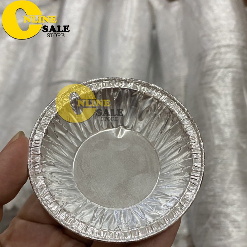 Set 100 Đế Cốc Chén Giấy Bạc Lót Khuôn Nướng Bánh tart Trứng Tiện Dụng