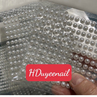 1 Tấm hạt ngọc trai nửa, hạt đá nhân tạo Trắng trang trí tóc, mặt, mắt và móng tay( Tự dính)