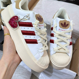 [HT SNEAKER] Giày Sneaker Super Star Bonega Đỏ Trái Tim Đế Cao