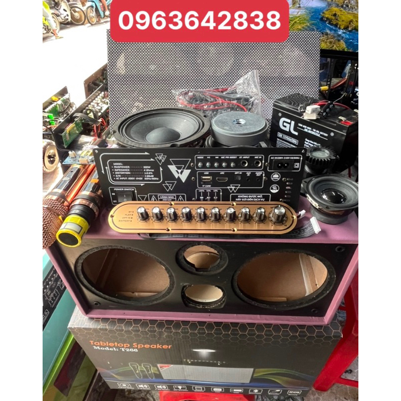 Full bộ combo 2 bass 16 đầy đủ phụ kiện cao cấp ( có vỏ thùng)