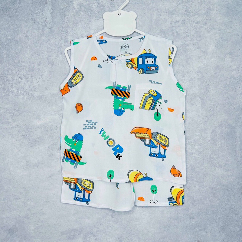 Bộ tole / lanh sát nách bé trai size 8-40kg