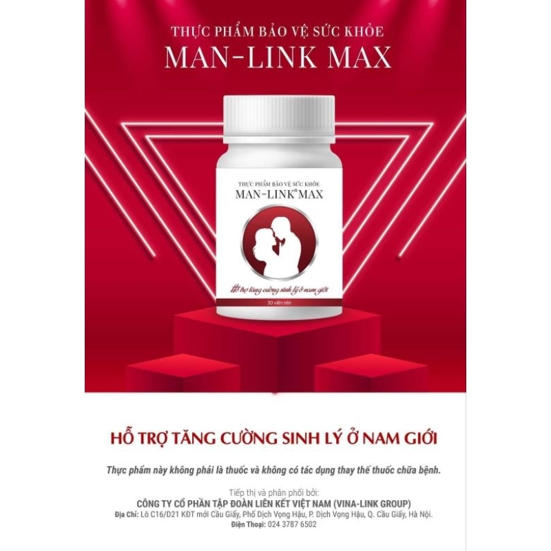 Manlink Max- Hỗ trợ sinh lý nam giới