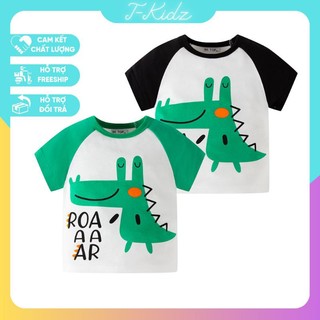 Áo thun bé trai BETOP áo phông bé trai họa tiết khủng long dễ thương 100% cotton