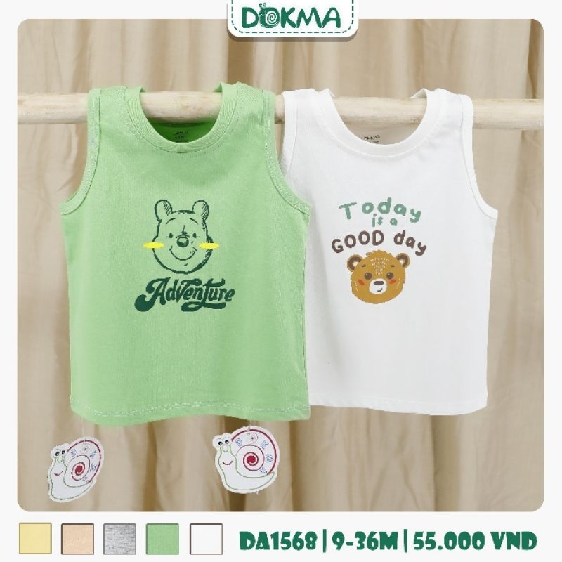 Áo ba lỗ/ sát nách bé trai Dokma 9-36M mã DA1490, DA1568