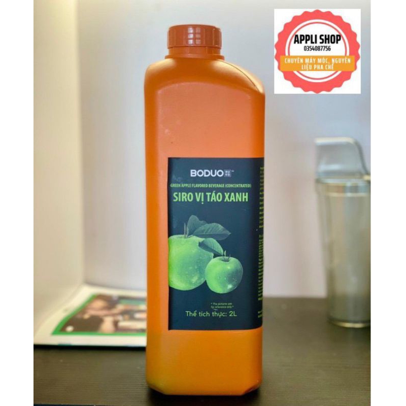 SIRO BODUO vị Chanh Leo, Táo, Việt Quất, Dâu và Đào chai 2 Lít.