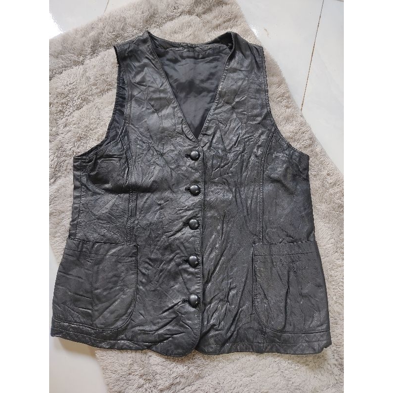 Áo gile da bò size L