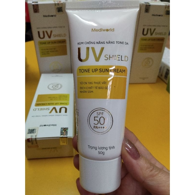 kem chống nắng UV Shield Tone Up Sun Cream an toàn bật tone