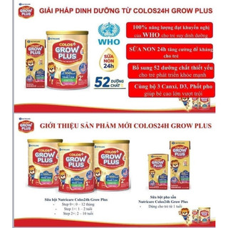 Sữa bột colos grow plus 0+,1+,2+ (900g)
