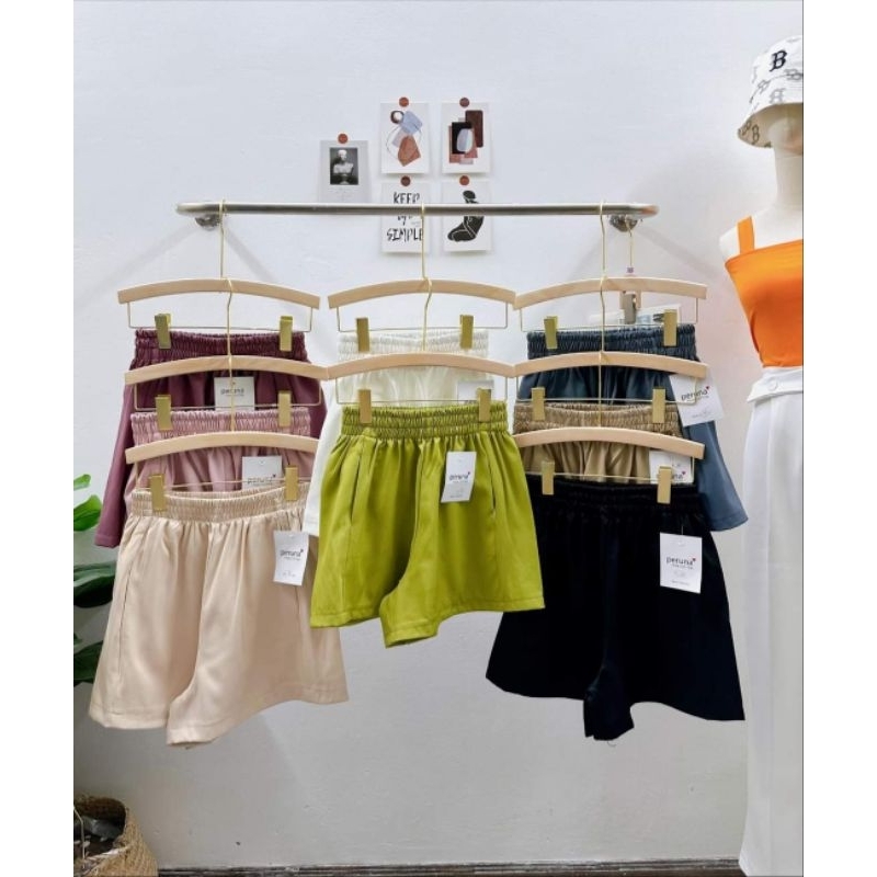 Quần short nữ, quần đùi nữ lưng chun chất phồng ống rộng cực mát freesize <60kg | BigBuy360 - bigbuy360.vn