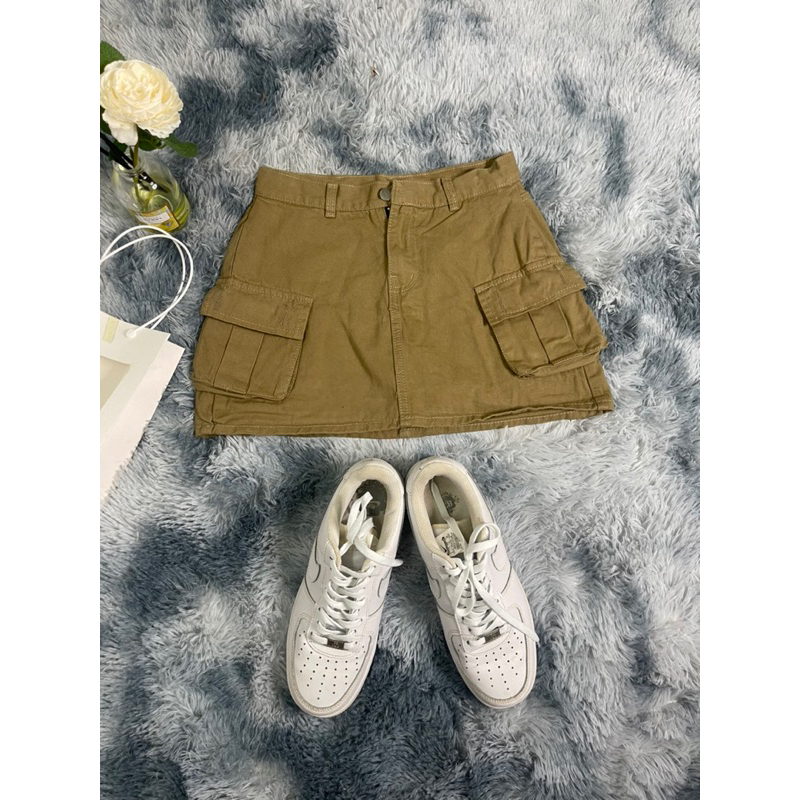 Chân váy Jean kaki,váy túi hộp, phối đồ đa phong cách y2k