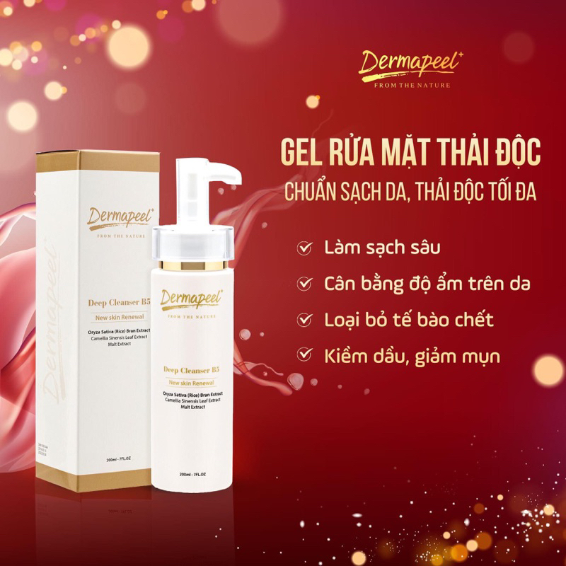 SỮA RỬA MẶT DERMAPEEL CHÍNH HÃNG - CÂN BẰNG ĐỘ ẨM - LÀM SẠCH SÂU - NGỪA MỤN - TẨY TẾ BÀO CHẾT - CHỐNG LÃO HÓA