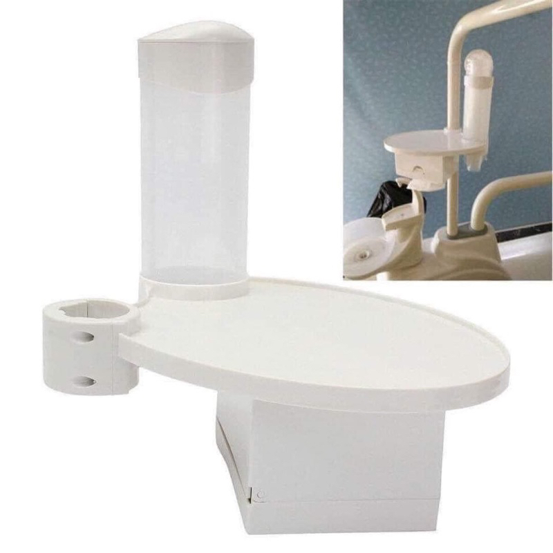 GIÁ RÚT CỐC 3in1 NHA KHOA GẮN GHẾ (giá đựng cốc, dụng cụ, khăn lau…)