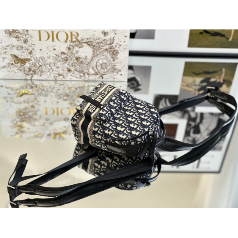 Balo nữ D.I mini sz16cm vải thêu loại đẹp phom cứng fullbox