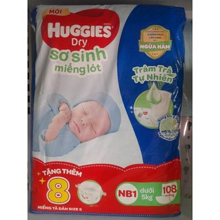 Miếng lót sơ sinh Huggies NB1 108 miếng