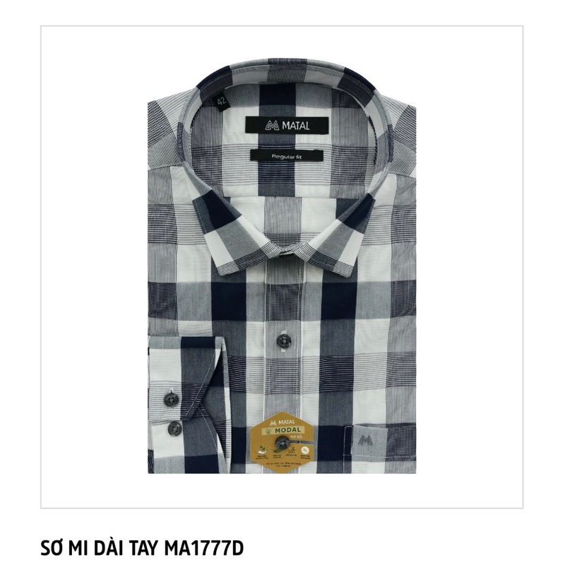 MATAL Áo sơ mi nam dài tay MA1777D