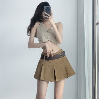 Chân váy kaki HQJeans xếp li kèm đai mẫu mới