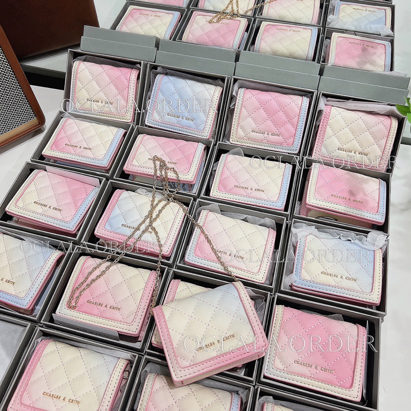 Ví CNK Hồng Radom Màu Full Box