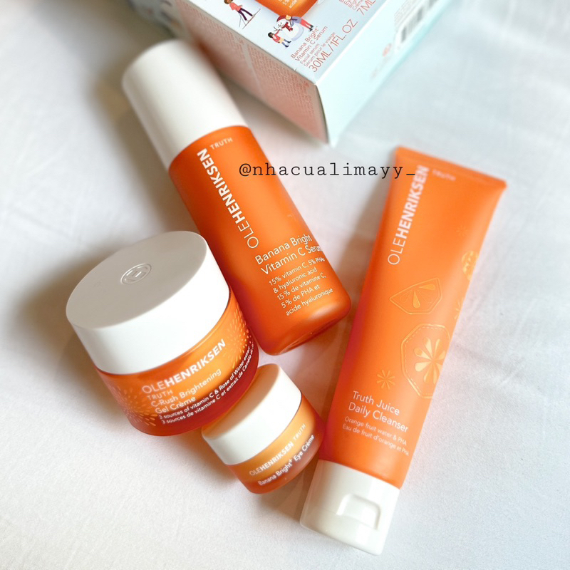 Set 4 món dưỡng sáng da Find Your Glow Olehenriksen Brightening Skincare