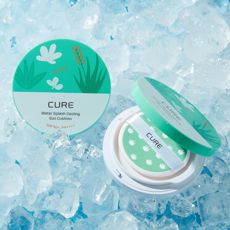 Phấn Nước Chống Nắng Nâng Tone Tự Nhiên CURE Water Splash Cooling Sun Cushion 25G