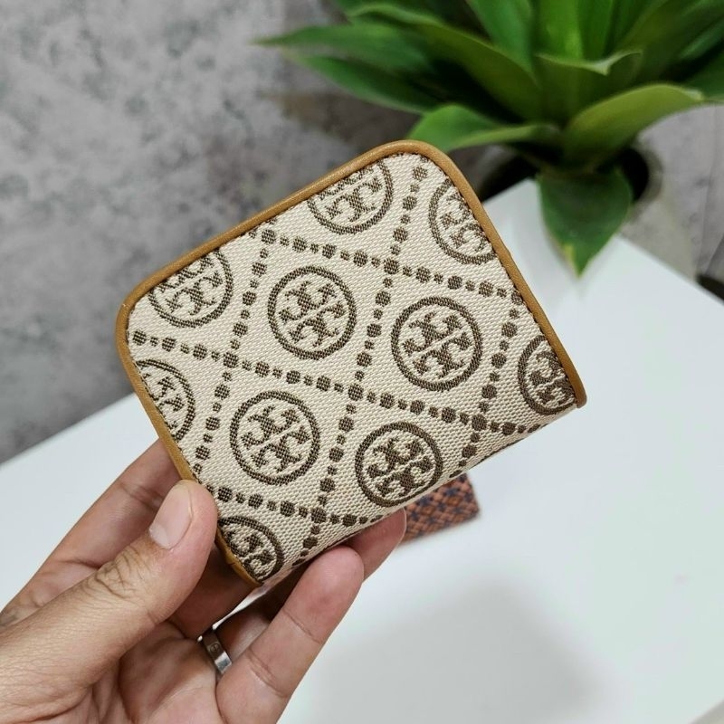 T0RY BURCH - NEW ✨Ví T Monogram Jacquard siêu đẹp