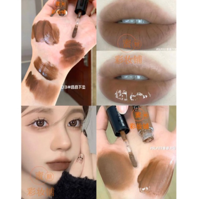 Son Bóng & Son Kem Lì Mềm Mịn Môi, Lâu Trôi Màu Đất Siêu Tây 2in1 Dupe Leemember