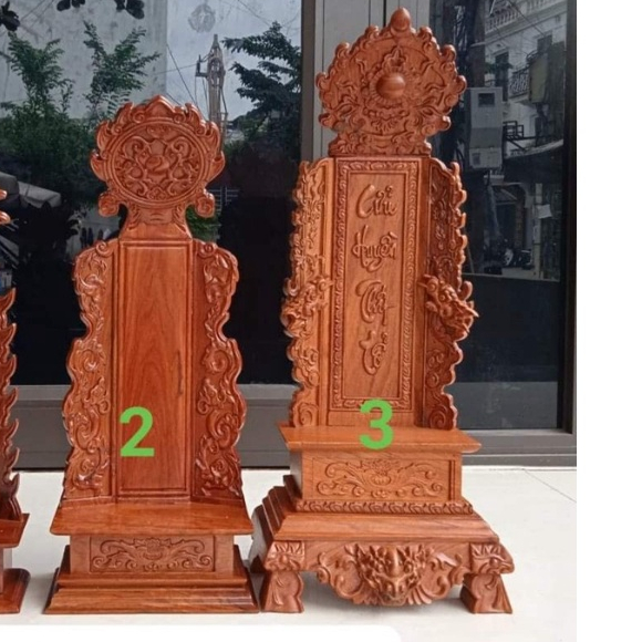 Bài vị thờ cửu huyền thất tổ gia tiên gỗ hương cao 71cm