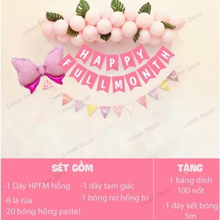 Set trang trí đầy tháng cho bé