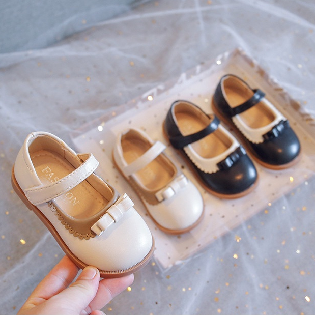 Giày búp bê đính nơ phong cách cho bé gái size 21--30