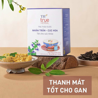 Hộp 36g trà thảo dược nhân trần-cúc hoa th true herbal